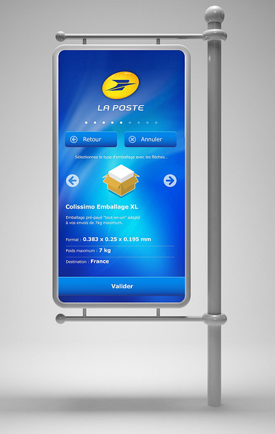 La Poste Borne sans contact design ui ux
