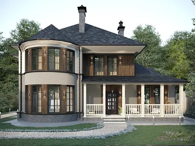 Exterior project. House near St. Petersburg 3d artist 3d modeling 3dsmax architect architecture architecture design exterior texturing visualization visualizations