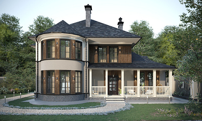 Exterior project. House near St. Petersburg 3d artist 3d modeling 3dsmax architect architecture architecture design exterior texturing visualization visualizations