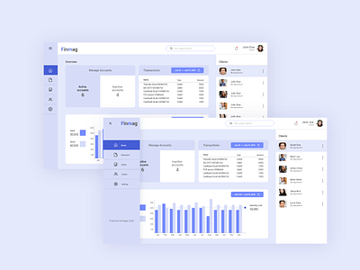 Finmag admin dashboard design icon typography ui ux web