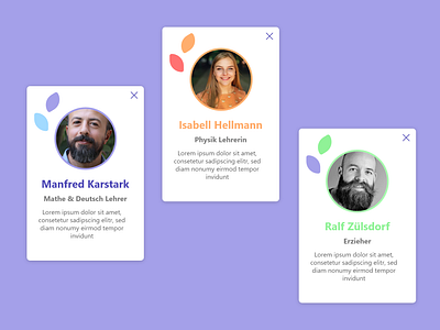 Employee Information Cards for Elementary School bitbithooray branding design elementary school learning ui web