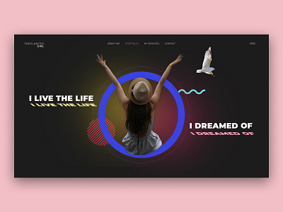 Freelance girl branding design illustration ui ux web design website website design