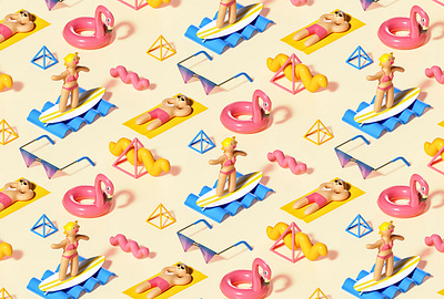 A Slice of Summer 3d character character design foreal pattern summer