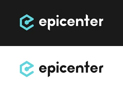 Epicenter Logo blockchain brand branding exagon logo logotype podcast