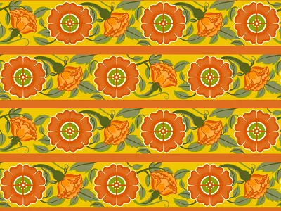 Warm Floral Pattern floral flowers illustrator india pattern rajasthan rose warm