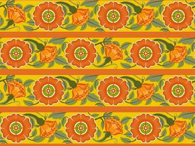 Warm Floral Pattern floral flowers illustrator india pattern rajasthan rose warm