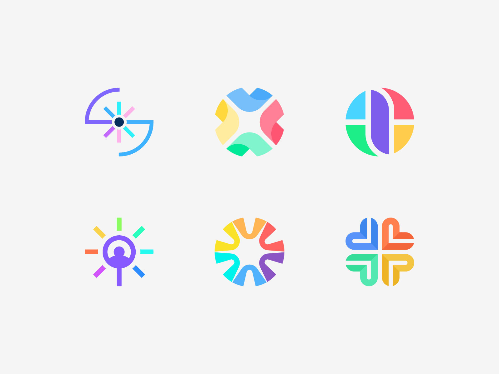 Colorful Logomarks by Elif Kameşoğlu on Dribbble