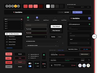 UI Components (Dark mode) agency analytics animation augmented reality branding cards components crypto dark mode dashboard design design system google landing page metaverse minimal nft ui virtual reality web