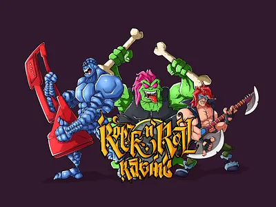 Rock n' Roll Racing Stylized Fanart blizzard entertainment calligraphy cartoon illustration fanart game art games illustration lettering art rock n roll stylization