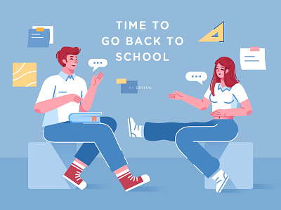 Back to School back blue book boy design girl graphic illustration rule school tag ui