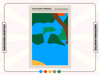 VEVCHANI SPRINGS (Macedonia Beauties) beautifeul beauty challenge collection design graphicdesign illustration macedonia macedonian minimal natural nature poster poster art poster design