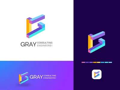 GRAY LOGO app branding design dribbble best shot flat hello hello dribble icon identity illustration logo ui ux vector web