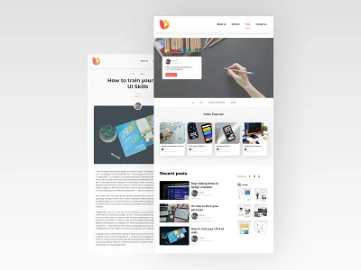 Blog Web UI blog blog design branding creative design designinspiration minimal typography ui ux uxdesign web