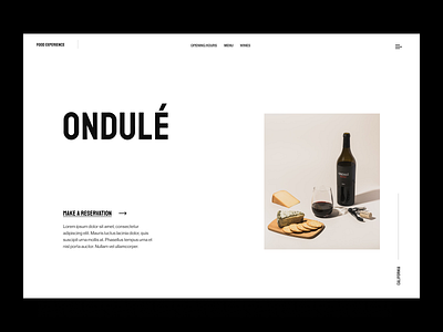 Typography wine header clean design header minimal typography ui ux visual web white