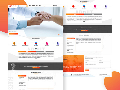Kidney Centre Landing Page doctor health healthcare minimalist orange uidesign websitedesign