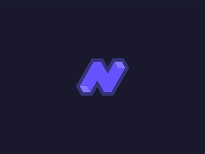 N Logo Concept branding flat geometric illustrator logotype minimal modern n logo purple purple logo typography vector