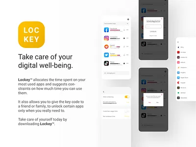 Lockey app branding clean design flat minimal ui user center design user experience design user experience prototype user inteface