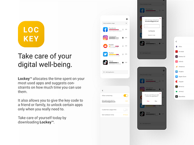 Lockey app branding clean design flat minimal ui user center design user experience design user experience prototype user inteface