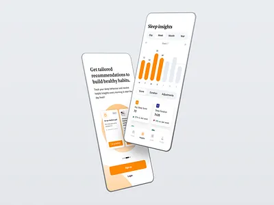 Smart Mattress App app appdesign dashboard graph interface ios app design mattress minimal mobile mobile ui design sleep sleeping smart mattress ui ux ux ui design uxui