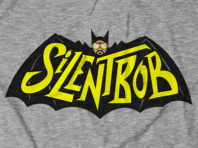 SILENT BOB WING Kevin Smith tee design for theCHIVE apparel design batman comics design digital illustration illustration kevin smith shirt design tee design thechive