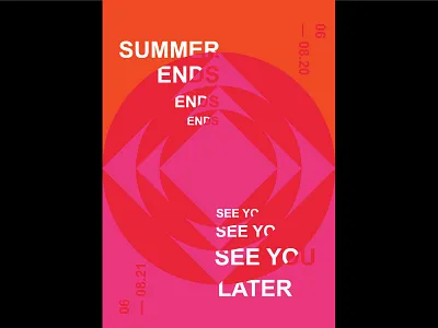 summer ends color colour graphicdesign poster poster design