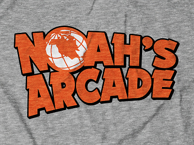 NOAH 'S ARCADE tee design for theCHIVE apparel design design digital illustration lettering logo movie shirt design tee design thechive typography