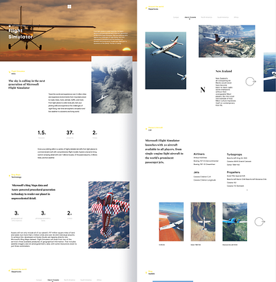 Microsoft Flight Simulator ✈ | Simplified Website clean design flat flight microsoft minimal simulator travel traveling trip ui ux web website