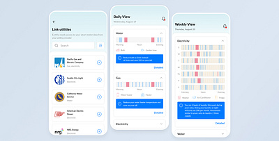 Earthly mobile app app application blue branding chart clean color concept design figma flat homepage interface ios list minimal mobile product ui ux