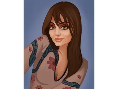 Portrait of a green eyed girl digital digital painting digitalart drawing girl illustration procreate