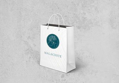 malachite bag branding design illustration logo