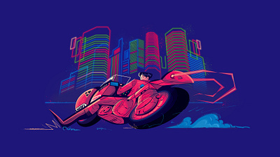 Kaneda - Akira - Neo Tokyo 2019 akira anime animeart art colors design fanart illustration kaneda manga