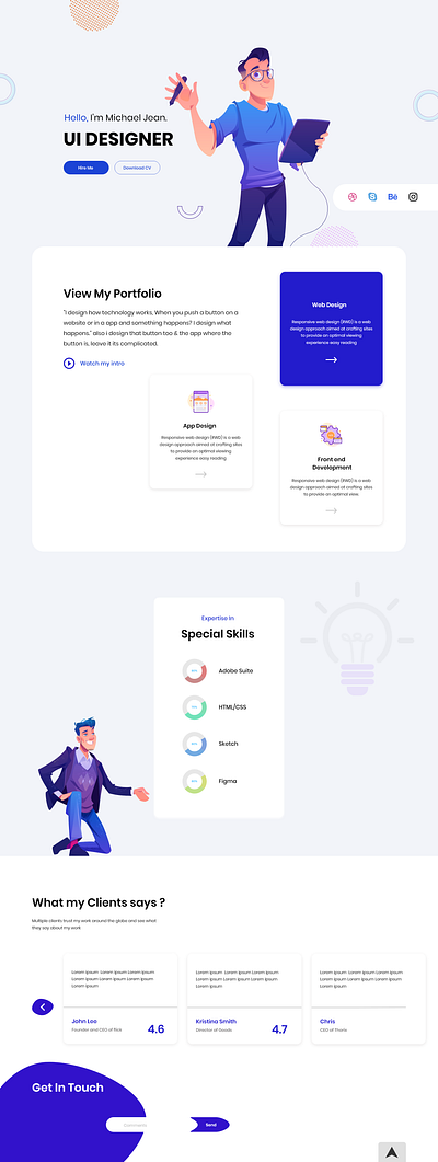 Resume Design Template clean resume resume resume design resume template template design ui uiux