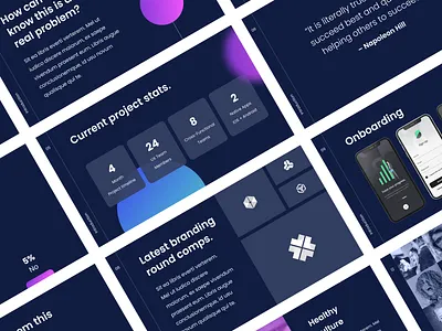 Orbit Deck Template branding clean color design flat icon minimal typography ui vector