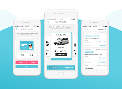 Upload Driver Application app asia booking car driver guide ride tour guide tourplus ui uiux vehicle