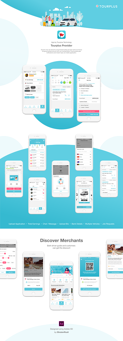 Discover Merchants customer guide malaysia merchant merchants startup tourplus travel ui design
