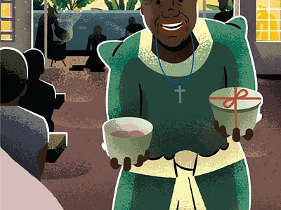 Compassion International Children's Book african black compassion food green humility illustration jesus orphan tropical women