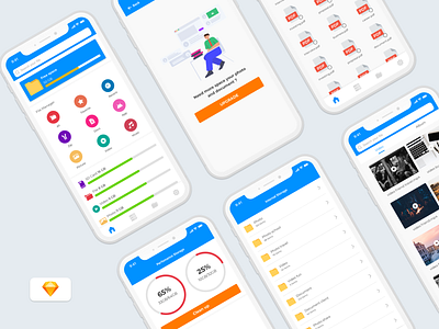 File Manager App - Freebies android app design design file manager freebies illustration ios ui ui design ux