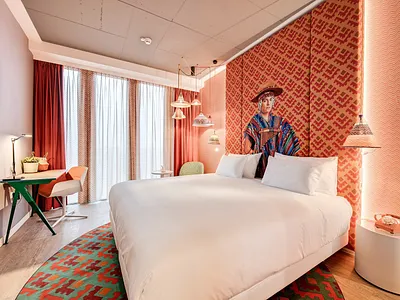 HEADBOARD DESIGN FOR SOUTH WEST ROOM art collage collage art collageart hotel hoteldesign mural mural design muralist