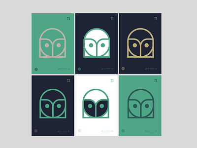 Owl Logo Mark brand brand identity branding design editorial geometric gold graphic design icon identity illustration logo logo design mark owl poster seal set type typography logo