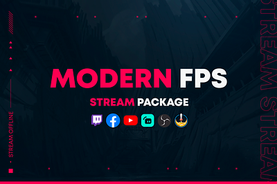 Modern FPS - Twitch Overlay free stream overlay overlay stream stream overlay streaming twitch twitch overlay