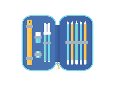 Day 247 - 366 Days of Illustration Challenge - MintSwift back to school colouring pencils digital illustration eraser flat design flat illustration flatdesign illustration illustrations illustrator marker mintswift pencil case pencils ruler september sharpener vector vector illustration zipper