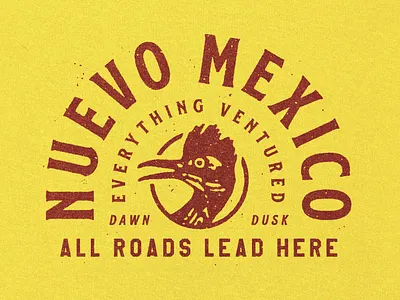 Meep Meep animal badge bird dawn distressed dusk new mexico roadrunner rough southwest tee tshirt tshirts typography