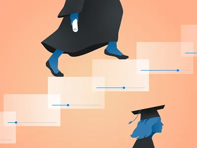 Continuing Education art editorial illustration education illustration vector woman