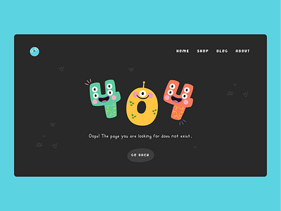 #dailyui008: 404 Page 404 adobe xd dailyui dailyui008 ui ui design uiux