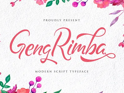 Geng Rimba - Modern Script Font bold brush calligraphy font groovy handdrawn handlettering logotype modern multilingual retro script stylish vintage