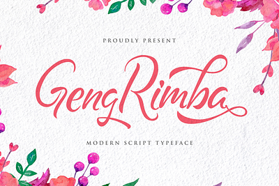 Geng Rimba - Modern Script Font bold brush calligraphy font groovy handdrawn handlettering logotype modern multilingual retro script stylish vintage