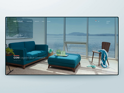 ARTICLE product page animation buttons design ecommerce filter ui furniture furniture design furniture store instagram banner product page start page ui
