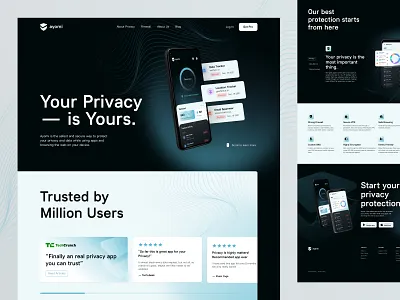 Privacy Firewall Site design fireart fireart studio lending site ui ux web web design