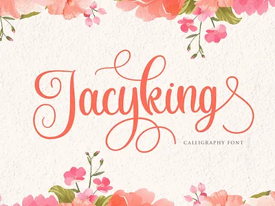 Jacyking - Lovely Script Font calligraphy casual elegant feminime handdrawn handlettering handwritten ligature lovely luxury modern script signature stylish whimsical