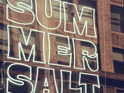 Summer Salt Sign brand identity branding fast casual logo neon neon sign nyc restaurant branding salt summer